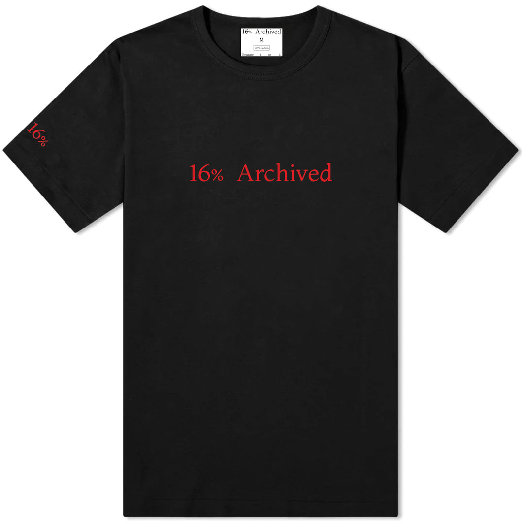 16% Archived Classic Logo Embroidered T-shirt