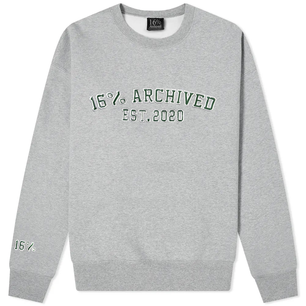 16% Archived Block Letter Embroidered Sweatshirt