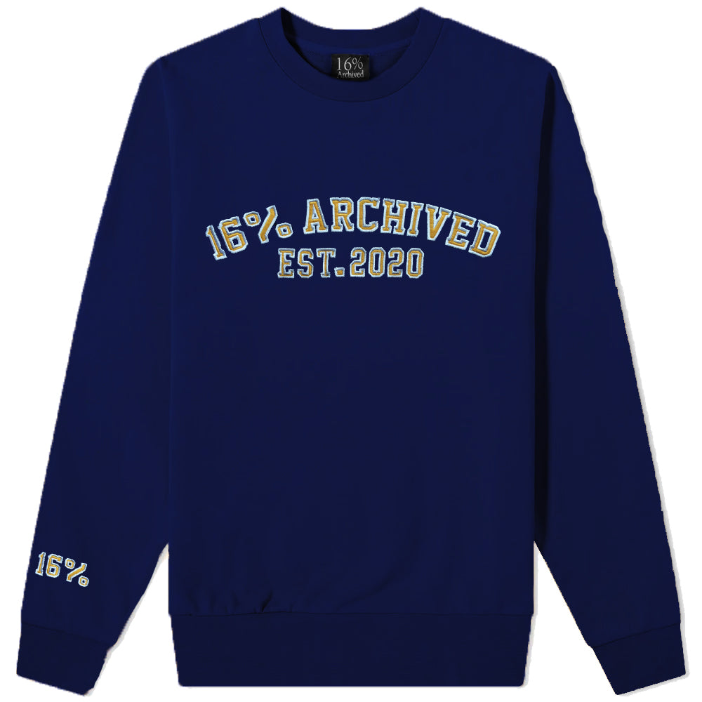 16% Archived Block Letter Embroidered Sweatshirt